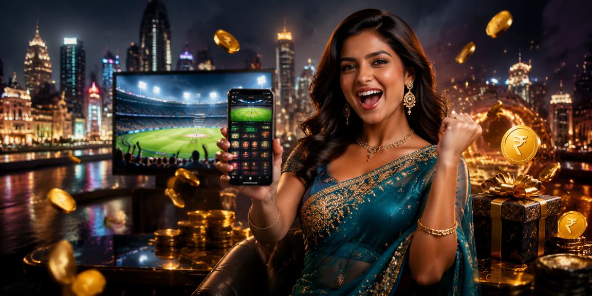 Mumbai night urban scene with mobile betting and casino playing